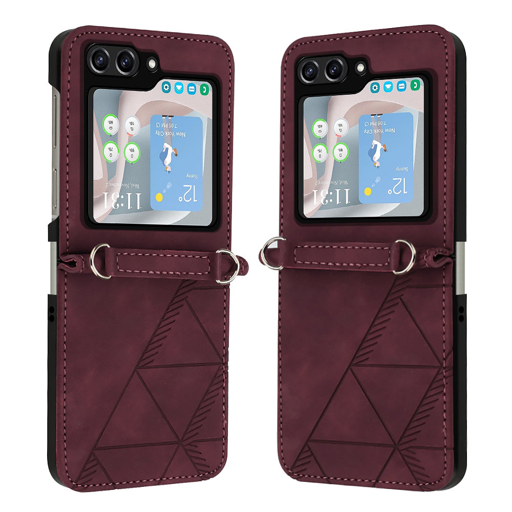 YB Imprinting Series-1 for Samsung Galaxy Z Flip5 5G PU Leather Phone Case Imprinted Phone Protective Cover YB Imprinting Series-1 for Samsung Galaxy Z Flip5 5G PU Leather Phone Case Imprinted Phone Protective Cover